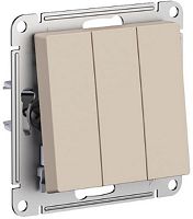 Выключатель без рамки Systeme Electric AtlasDesign 3-кл. песочный картинка